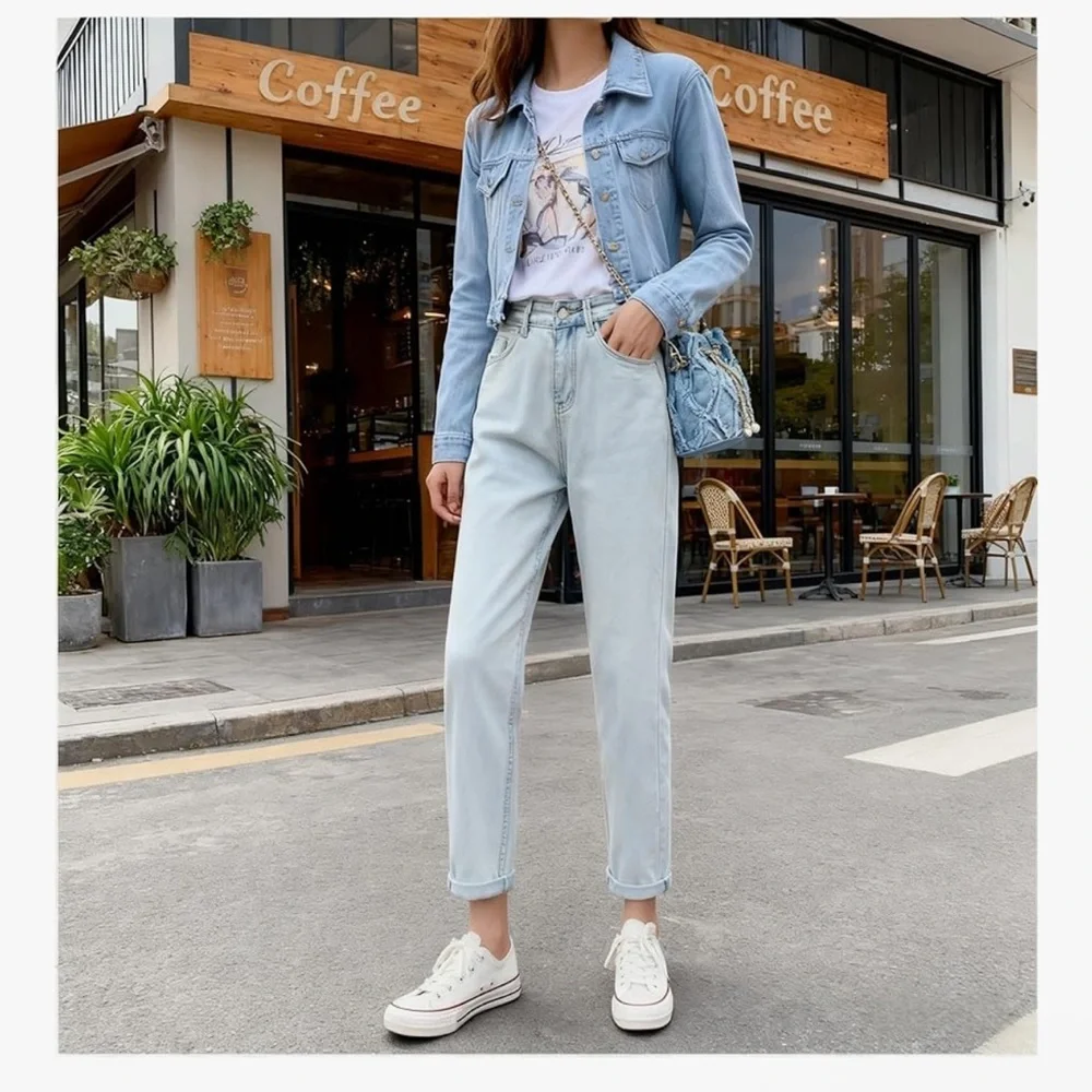 🆕 Vintage Denim Shoulder Bag for Women with Chain Strap Retro Crossbody Bag - Picture 3 of 9